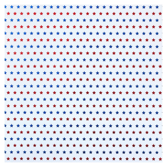 Red & Blue Star Cardstock Paper by Recollections™, 12" x 12"